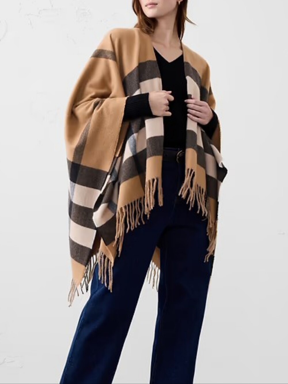 NWT BANANA REPUBLIC | $110 Plaid Poncho - Picture 1 of 4